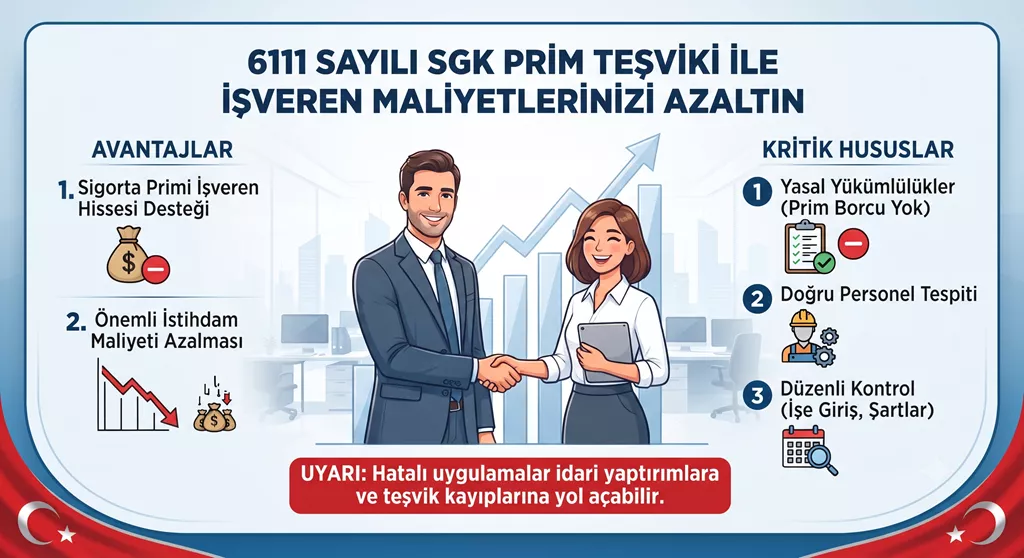 6111 Sayılı SGK Prim Teşviki ile İşveren Maliyetlerinizi Azaltın